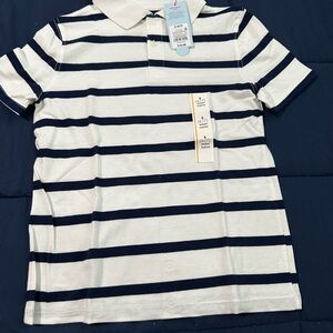 Classic Navy and White Striped Polo for Kids